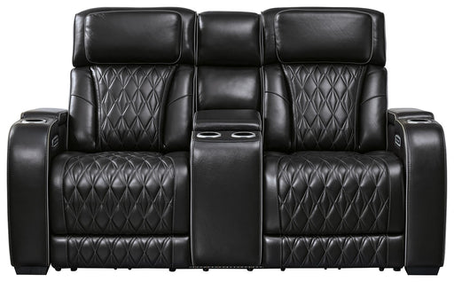 Boyington - Power Reclining Loveseat With Console/Adj Hdrst - R&R Furniture Gallery (Fountain Valley, CA)