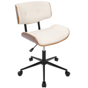 Lumi Source Lombardi mid-century modern adjustable office chair with swivel, featuring a sleek design and ergonomic seating.
