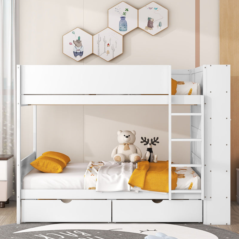 Bunk Bed With 2 Drawers And Multi Layer Cabinet - R&R Furniture Gallery (Fountain Valley, CA)