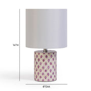 Merlot - Capiz Shell Table Lamp - Pink - R&R Furniture Gallery (Fountain Valley, CA)