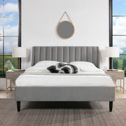Aspen - Vertical Tufted Modern Headboard Platform Bed Set - R&R Furniture Gallery (Fountain Valley, CA)
