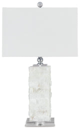 Malise - Alabaster Table Lamp  - White - R&R Furniture Gallery (Fountain Valley, CA)