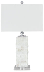 Malise - Alabaster Table Lamp  - White - R&R Furniture Gallery (Fountain Valley, CA)