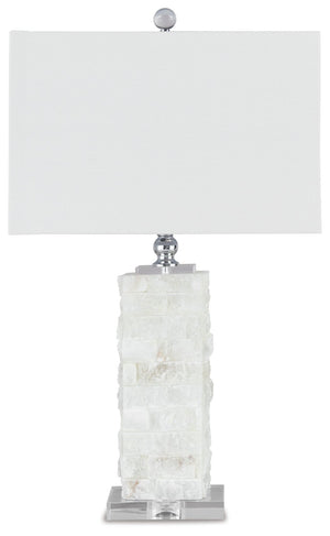 Malise - Alabaster Table Lamp  - White - R&R Furniture Gallery (Fountain Valley, CA)
