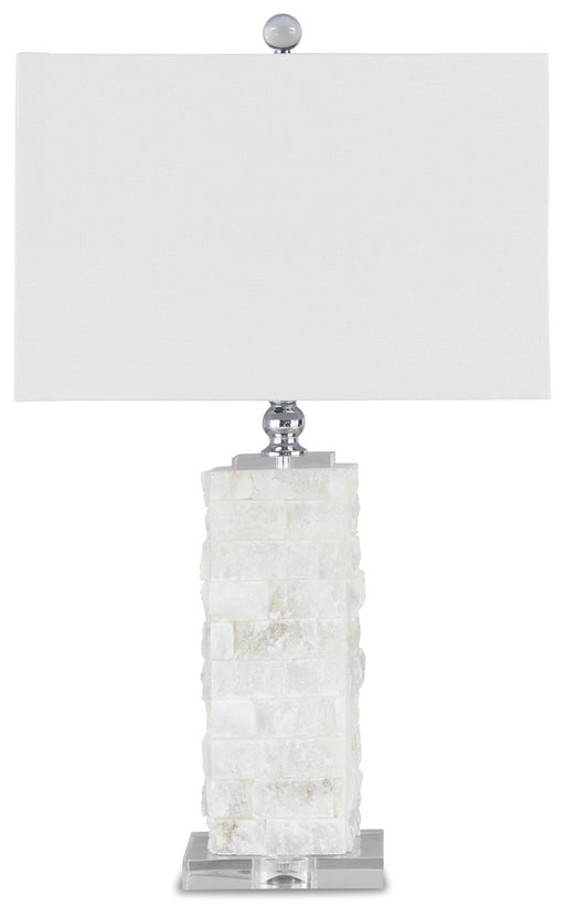 Malise - Alabaster Table Lamp  - White - R&R Furniture Gallery (Fountain Valley, CA)