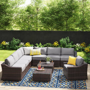 Outdoor Wicker Conversation Set With Cushions, All Weather - R&R Furniture Gallery (Fountain Valley, CA)