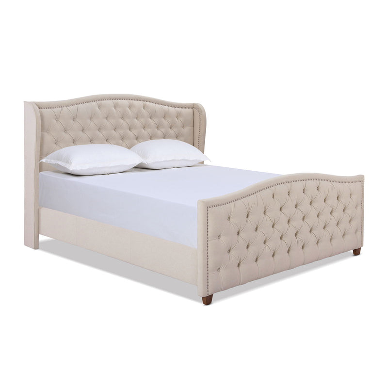 Marcella - Upholstered Shelter Headboard Bed Set - R&R Furniture Gallery (Fountain Valley, CA)