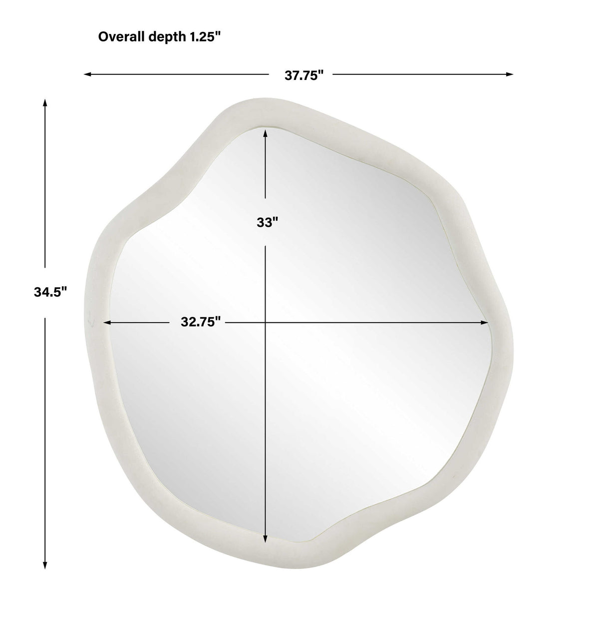 Amorphic - 35" Mirror - White