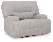 Acklen Place - 4 Pc. - 3-Piece Power Reclining Sectional Sofa With Raf Chaise, Wide Seat Power Recliner - Pewter - R&R Furniture Gallery (Fountain Valley, CA)