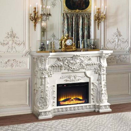 Adara - Fireplace - Antique White - R&R Furniture Gallery (Fountain Valley, CA)