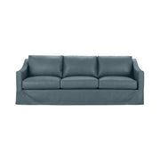 Classic Home Kipton upholstered stationary sofa with plush fabric and wide armrests, featured in a modern living room setting.
