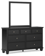 Lanolee - Dresser And Mirror - Black - R&R Furniture Gallery (Fountain Valley, CA)