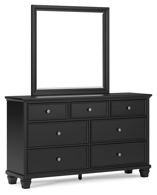 Lanolee - Dresser And Mirror - Black - R&R Furniture Gallery (Fountain Valley, CA)
