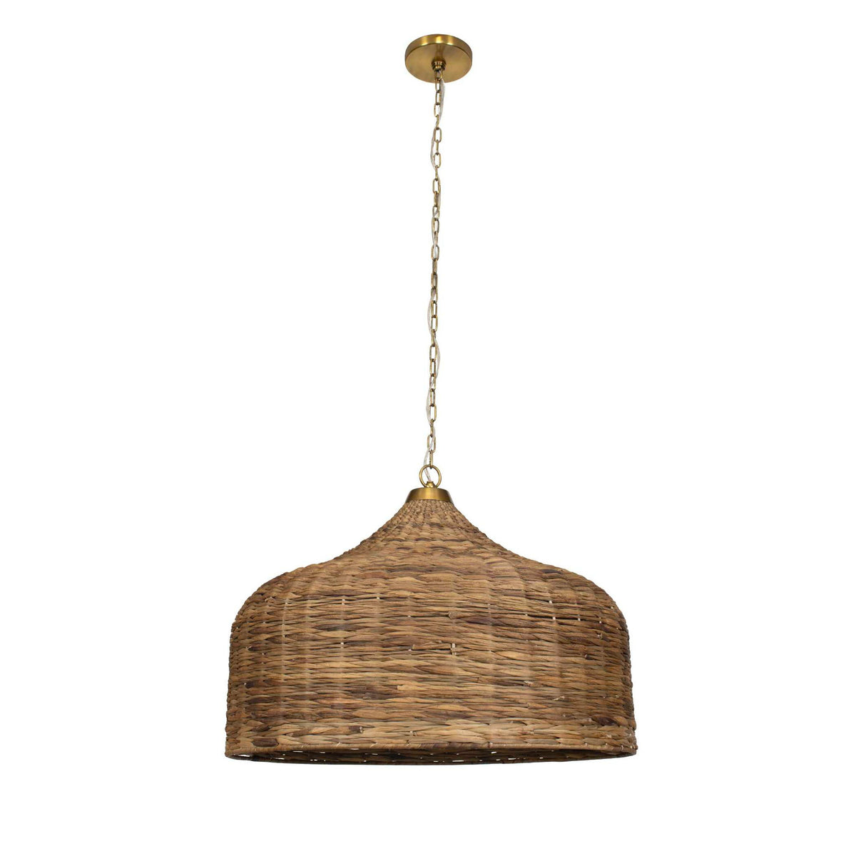 Tauranga - Seagrass 5 Light Pendant - Light Brown