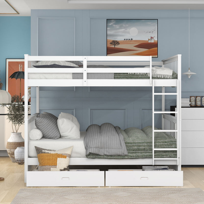 Bunk Bed With Ladders And 2 Storage Drawers - R&R Furniture Gallery (Fountain Valley, CA)