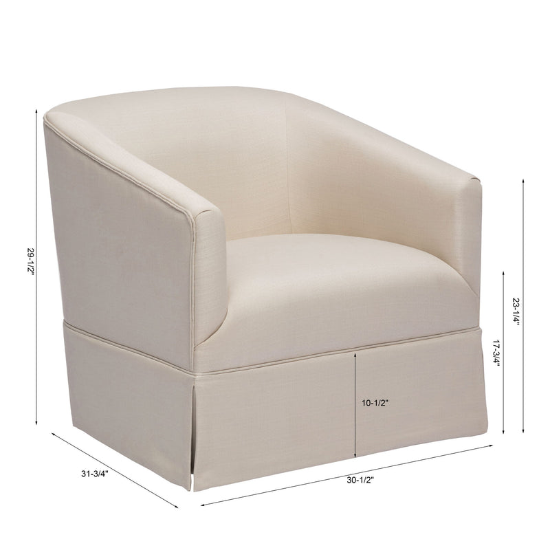 Earl - Skirted Swivel Chair - R&R Furniture Gallery (Fountain Valley, CA)