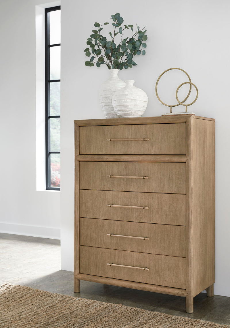 Dorsey Five Drawer Chest in Granola - R&R Furniture Gallery (Fountain Valley, CA)