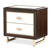 Belmont Place - Nightstand - White / Dark Brown - R&R Furniture Gallery (Fountain Valley, CA)
