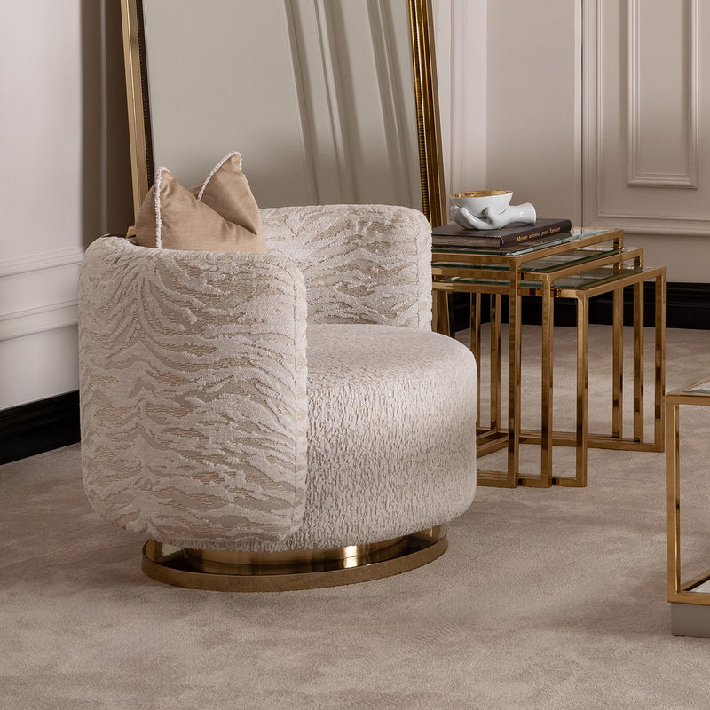 Savannah Breeze - Nesting Tables (Set of 3) - Bright Gold - R&R Furniture Gallery (Fountain Valley, CA)