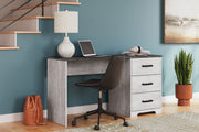 Shawburn - Home Office Desk - White / Dark Charcoal Gray - R&R Furniture Gallery (Fountain Valley, CA)