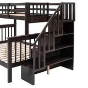 Stairway Bunk Bed With Storage And Guard Rail For Bedroom - R&R Furniture Gallery (Fountain Valley, CA)