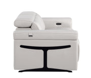 1126 - Top Grain Power Reclining Italian Leather Loveseat - R&R Furniture Gallery (Fountain Valley, CA)