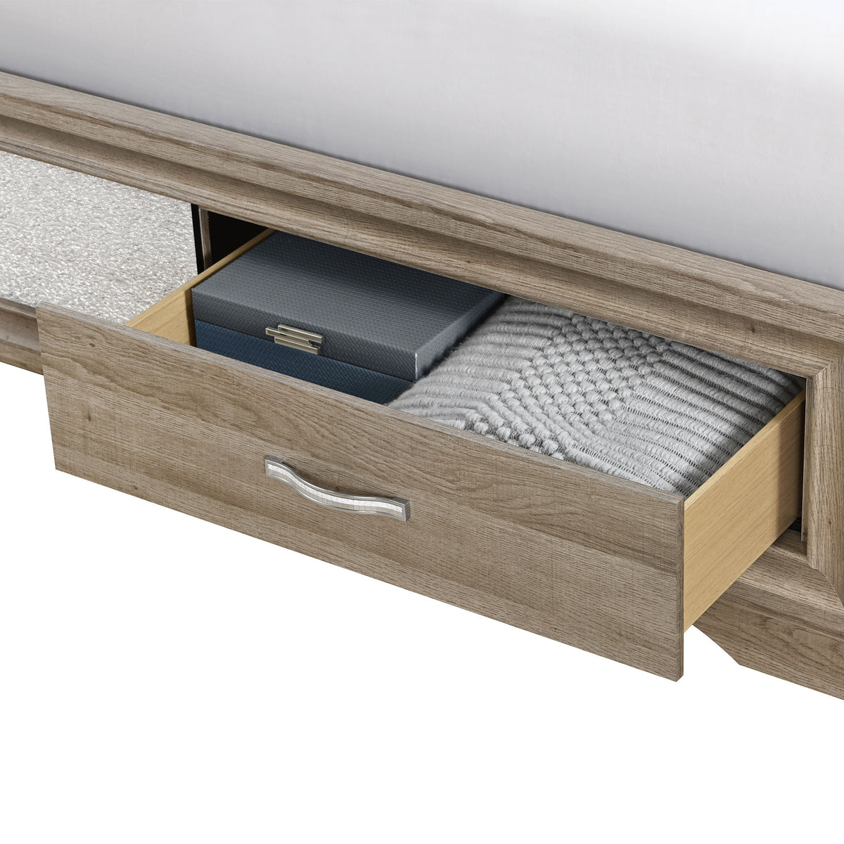 Ryder - Bed With Panel Headboard, 2 Drawer Footboard