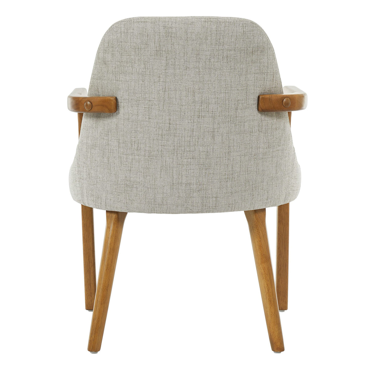 Dining Indoor Upholstered Armchairs (Set of 2) - Beige / Light Oak