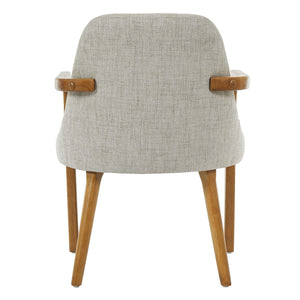 Dining Indoor Upholstered Armchairs (Set of 2) - Beige / Light Oak