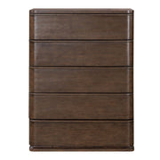 ACME Zoey Brown Oak accent chest with sleek design and storage drawers, ideal for living room or hallway decor.