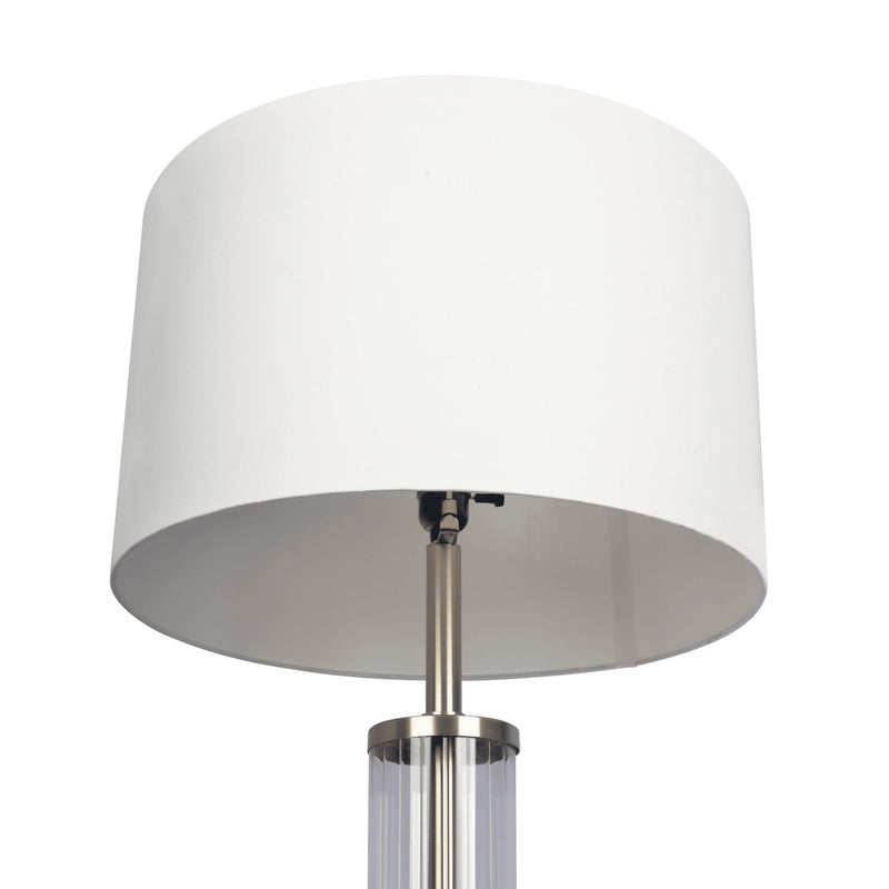 Nimbus - Floor Lamp With 3 Way Rotary Switch Clear Body Base - Silver Gray / White - R&R Furniture Gallery (Fountain Valley, CA)
