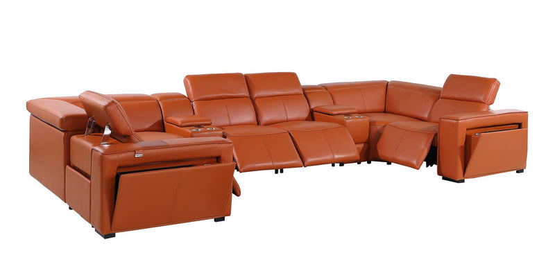 1224 - 8-Piece U-Shaped Sectional Sofa In With 4 Power Recliners & Power Headrest