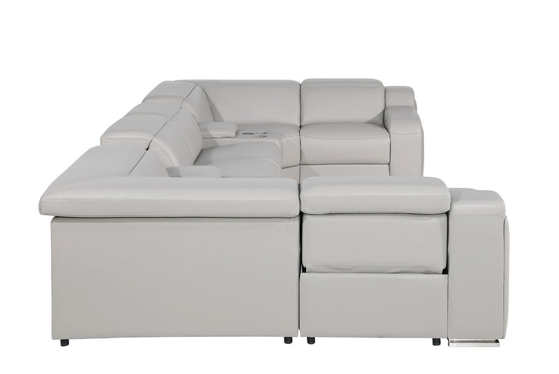 1116 - 8-Piece U-Shaped Sectional Sofa In With 4 Power Recliners & Power Headrest