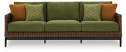 Horizon Hall - Sofa With Cushion - Brown / Green - R&R Furniture Gallery (Fountain Valley, CA)