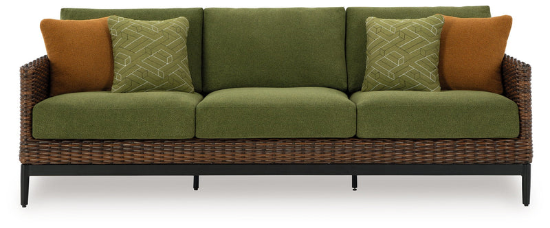 Horizon Hall - Sofa With Cushion - Brown / Green - R&R Furniture Gallery (Fountain Valley, CA)