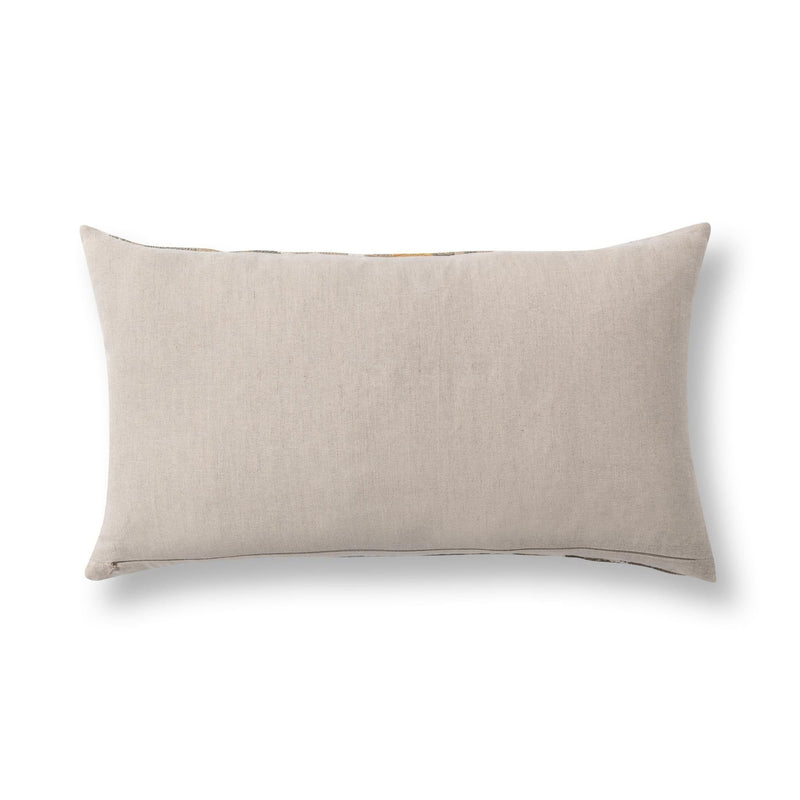 Classic Home Jana 14x26 inch dry sage multi accent pillow with textured fabric and decorative stitching.