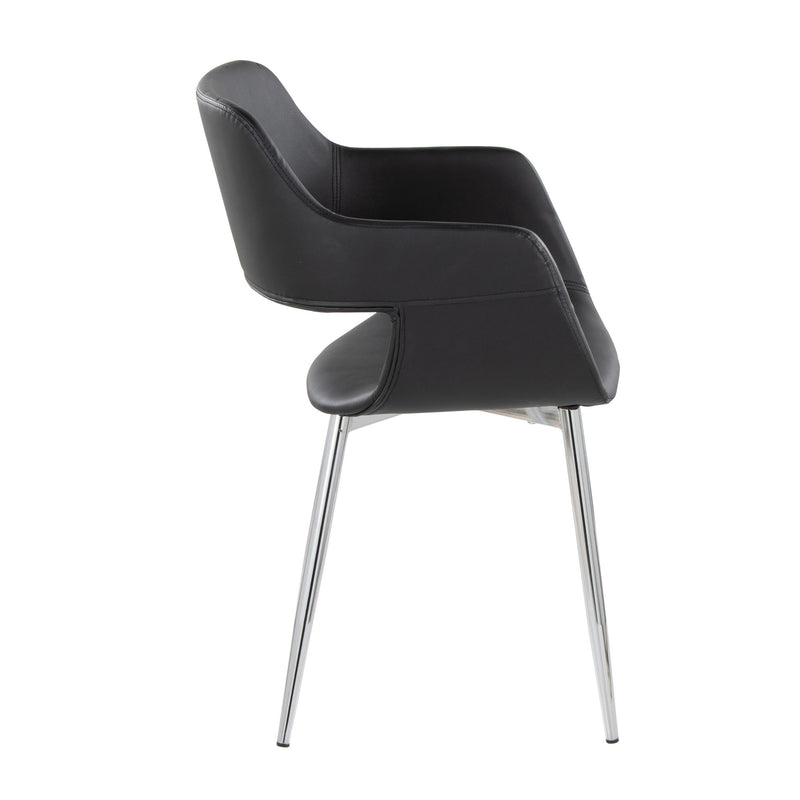 Set of two Lumi Source Margarite contemporary dining chairs with sleek design and modern style, shown in a stylish dining room setting.