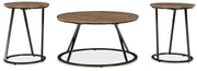 Cassbryn - Occasional Table Set (Set of 3) - Brown / Black - R&R Furniture Gallery (Fountain Valley, CA)