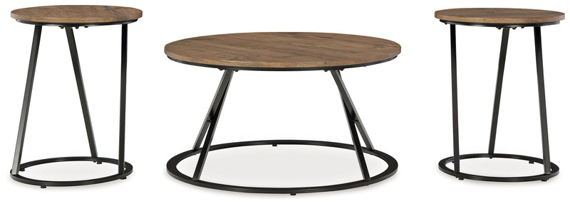Cassbryn - Occasional Table Set (Set of 3) - Brown / Black - R&R Furniture Gallery (Fountain Valley, CA)