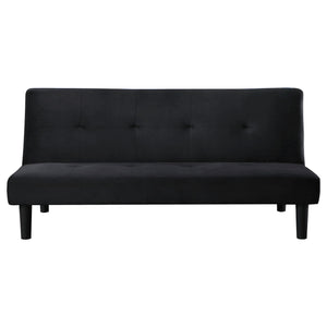 Boston - Tufted Convertible Sofa Bed Armless Design - Black