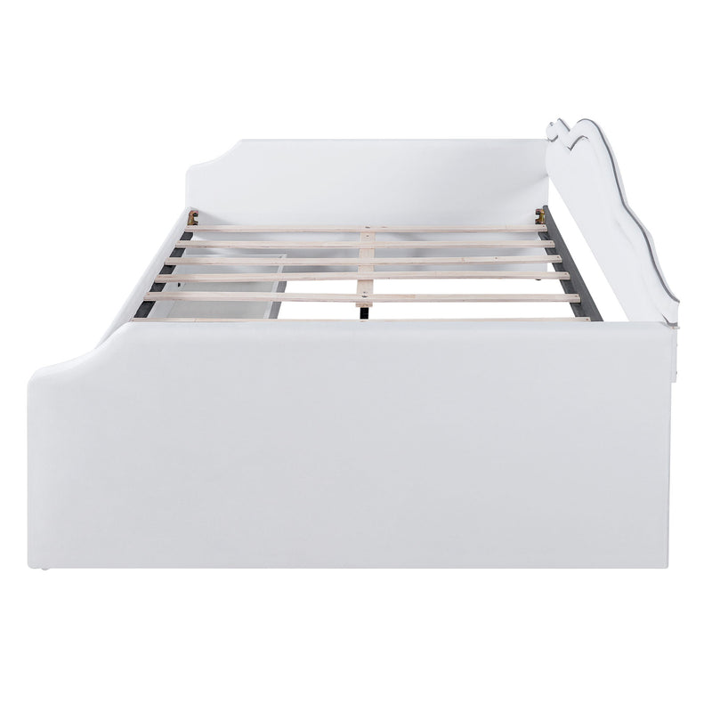 Upholstered Daybed With LED Lights And 2 Drawersme - R&R Furniture Gallery (Fountain Valley, CA)