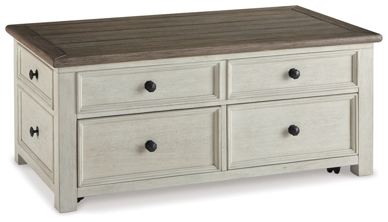Bolanburg - Lift Top Cocktail Table - White / Brown / Beige - R&R Furniture Gallery (Fountain Valley, CA)