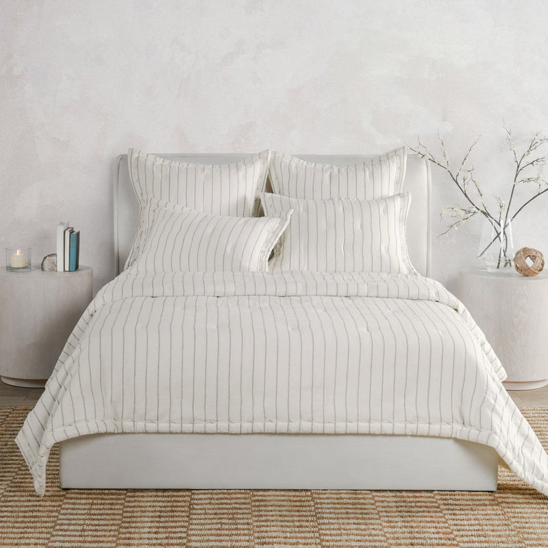 Monaco - Comforter Euro Sham - Ivory - R&R Furniture Gallery (Fountain Valley, CA)