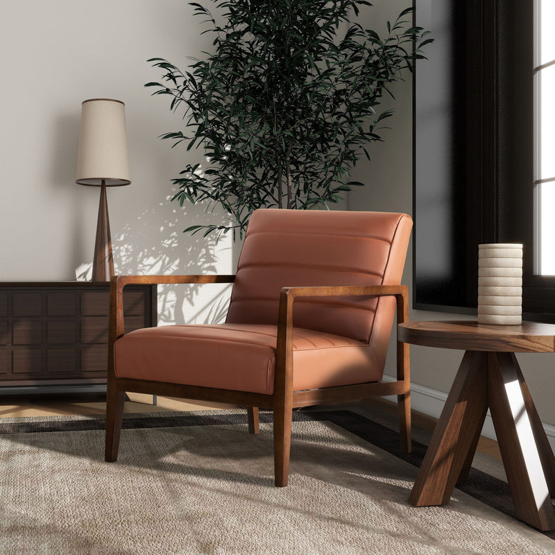 Kenneth - Modern Transitional Lounge Accent Chair - Brown - R&R Furniture Gallery (Fountain Valley, CA)