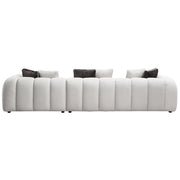 Manilla - Sectional Sofa With 8 Pillows - Ivory White Linen - R&R Furniture Gallery (Fountain Valley, CA)