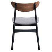 Rebi - Side Chair (Set of 2) - Gray Linen, Walnut & Black - R&R Furniture Gallery (Fountain Valley, CA)
