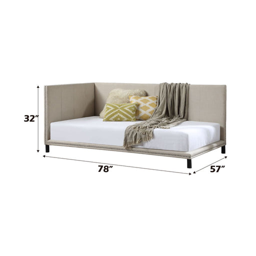 Yinbella - Full Daybed - Beige Linen - R&R Furniture Gallery (Fountain Valley, CA)