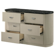 Travonte - Dresser - Gray / Beige - R&R Furniture Gallery (Fountain Valley, CA)