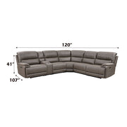 Kantu - Motion Sectional Sofa - Brown Synthetic Leather - R&R Furniture Gallery (Fountain Valley, CA)