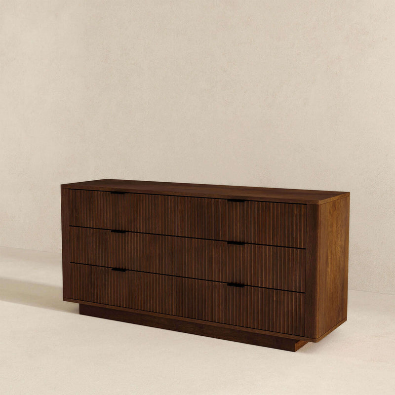 Lola - Dresser With 6 Drawers - Dark Brown - R&R Furniture Gallery (Fountain Valley, CA)